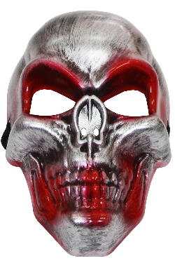 MASCHERA SCHELETRO ARGENTO DI HALLOWEEN